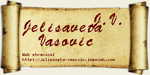 Jelisaveta Vasović vizit kartica